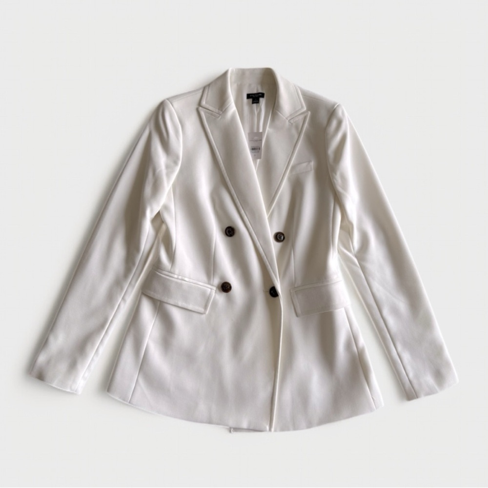 NWT - Ann Taylor Factory - Double-Breasted Blazer - Ivory